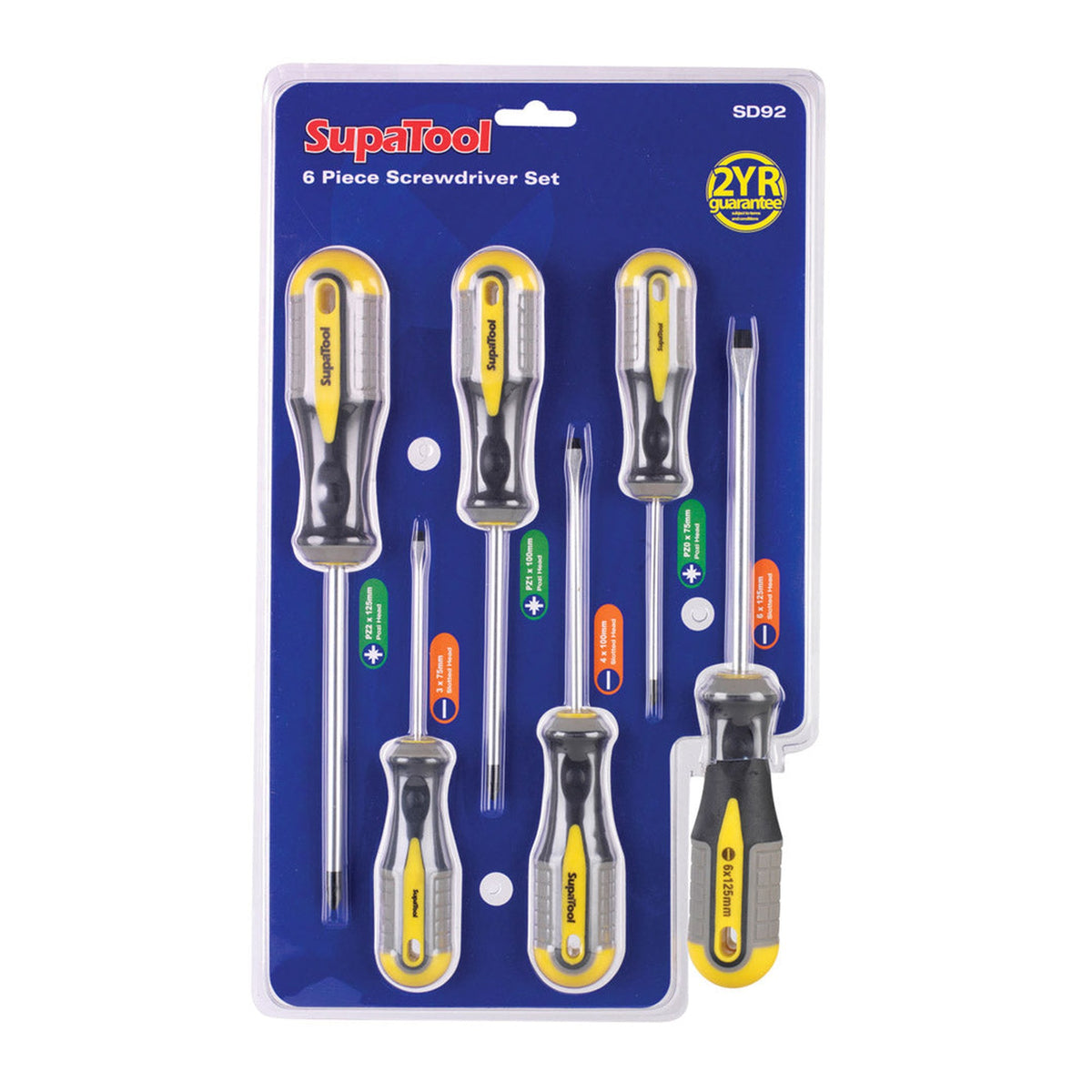 SupaTool 6 piece screwdriver set