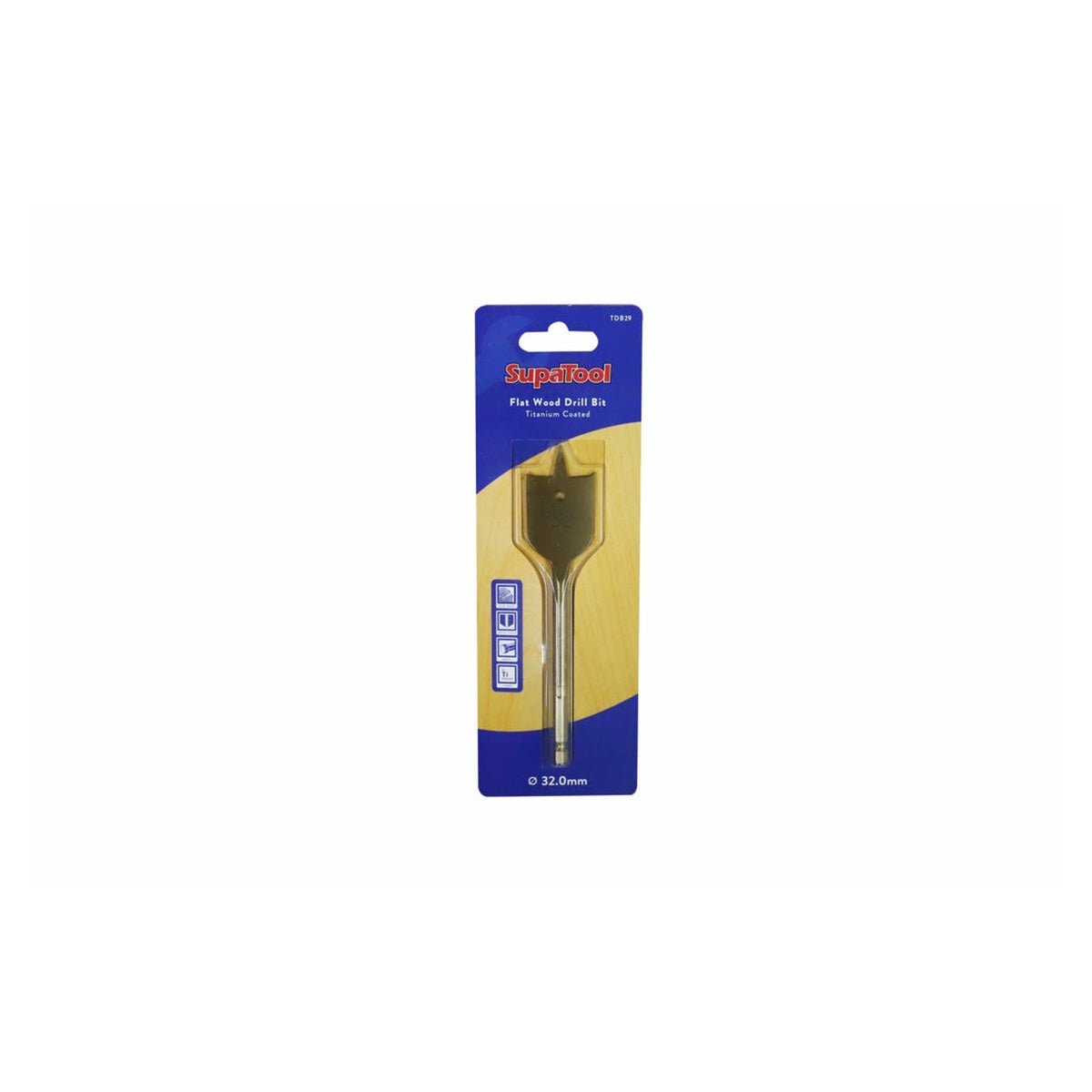 SupaTool titanium coated flat wood drill bit 32mm
