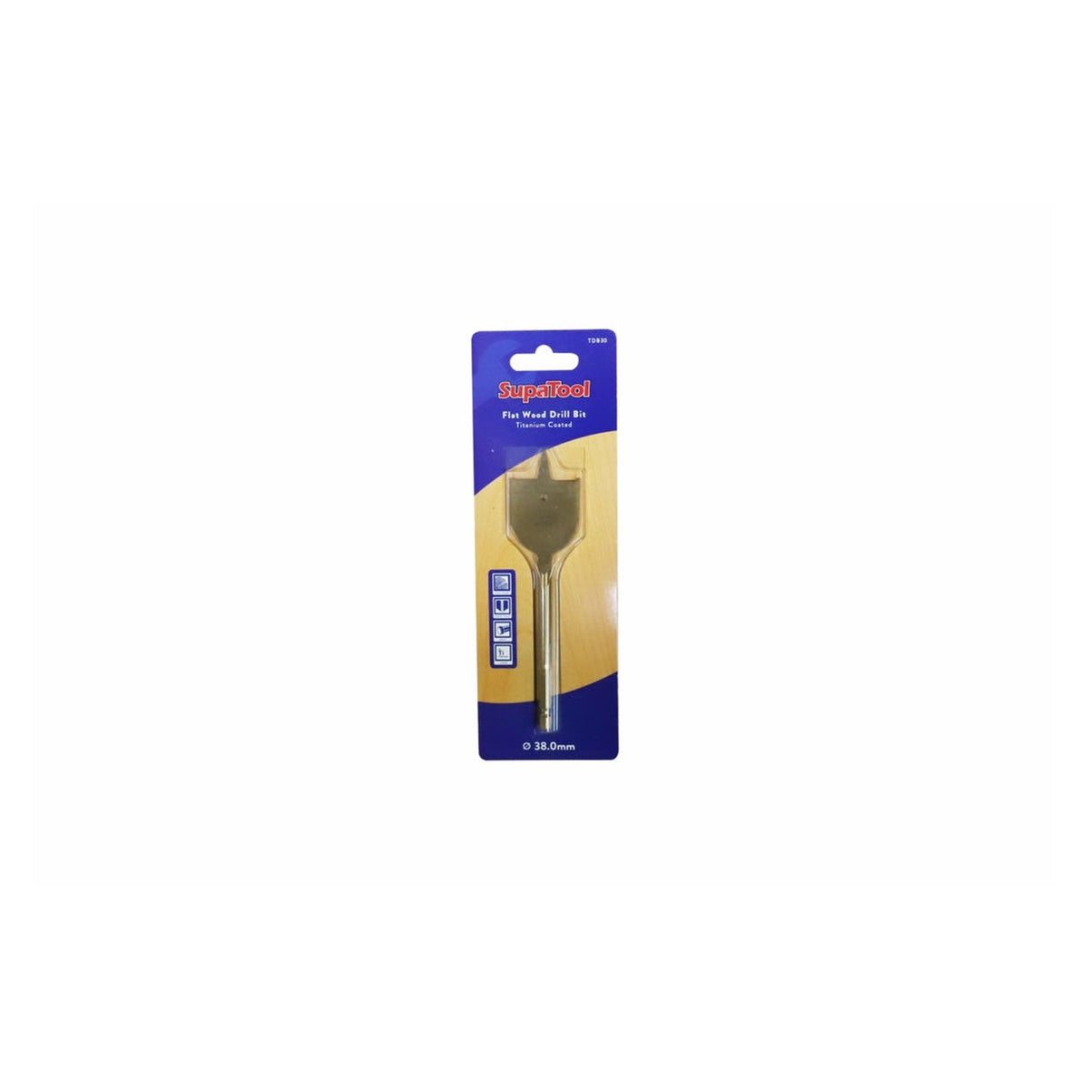 SupaTool 38mm titanium flat wood drill bit