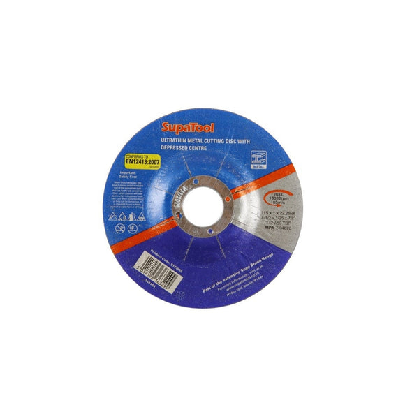 SupaTool 115mm ultrathin metal cutting disc