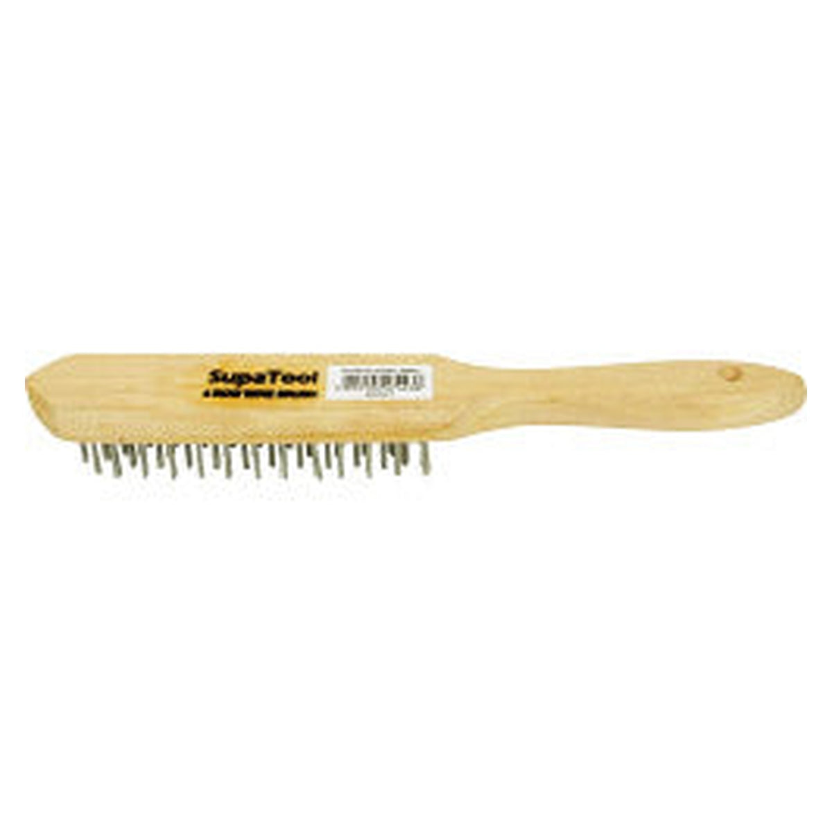 SupaTool 4 row wire brush with oak handle
