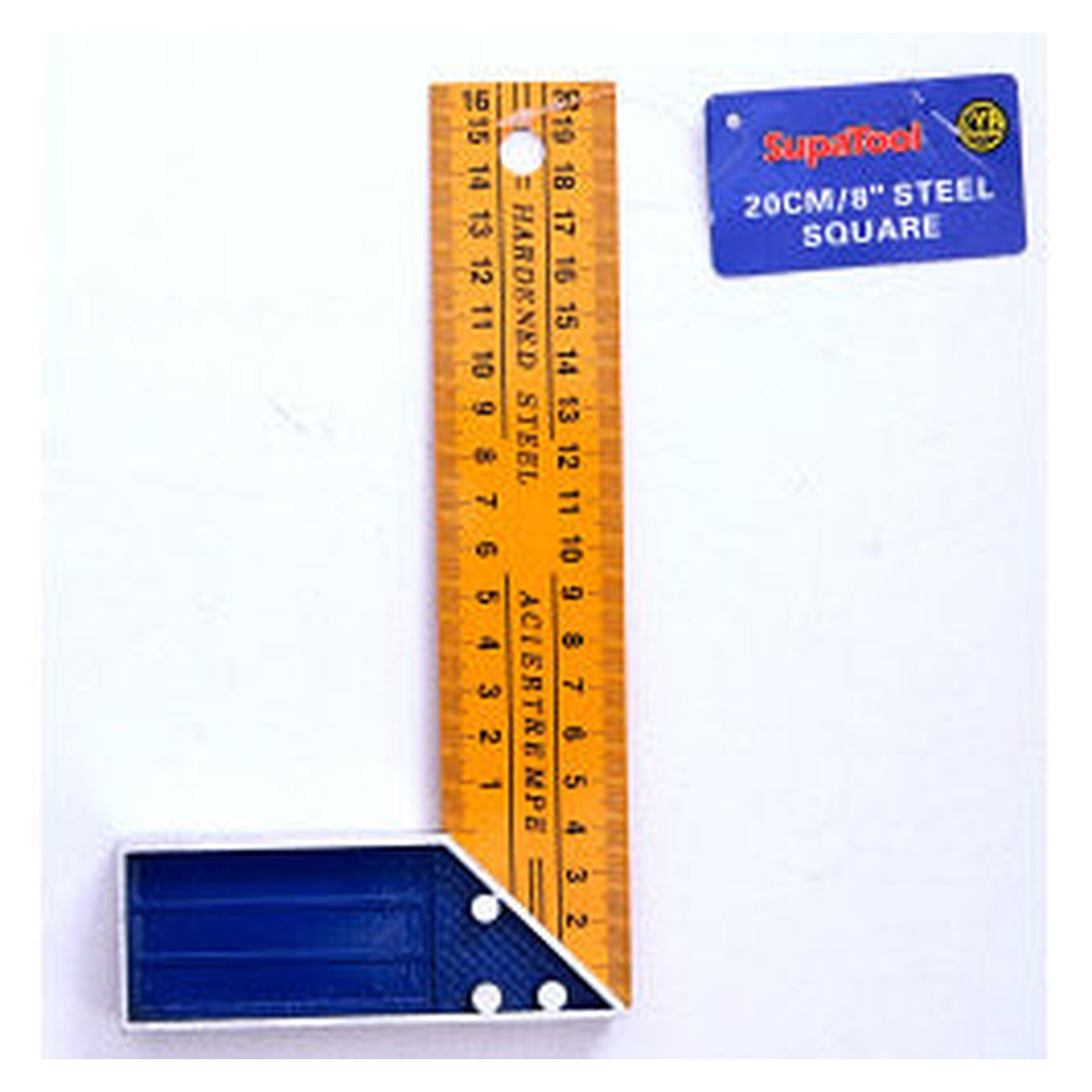 SupaTool yellow steel square 200mm