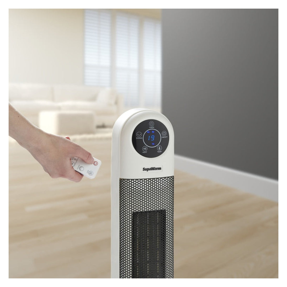 SupaWarm 2000W PTC ceramic tower heater, view 2