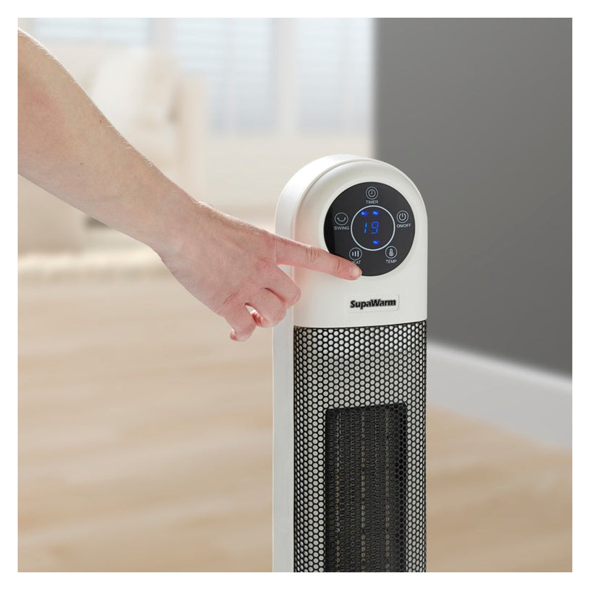 SupaWarm 2000W PTC ceramic tower heater, view 3