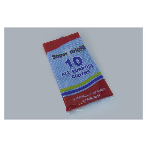 Superbright all purpose cloths pack of 10
