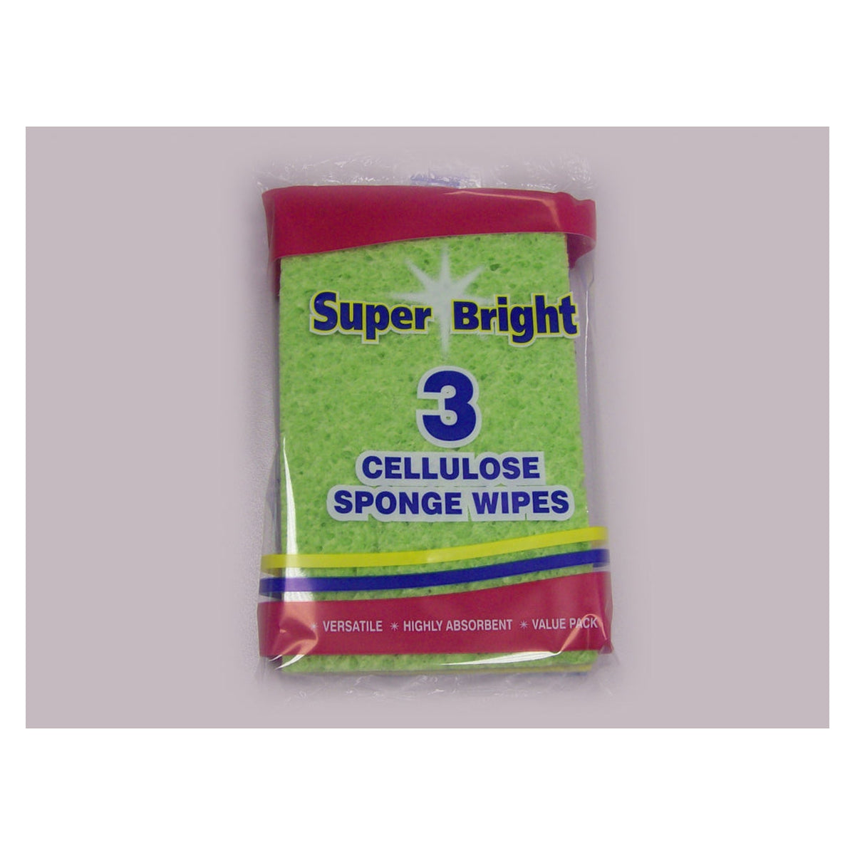Superbright cellulose sponge wipes pack of 3