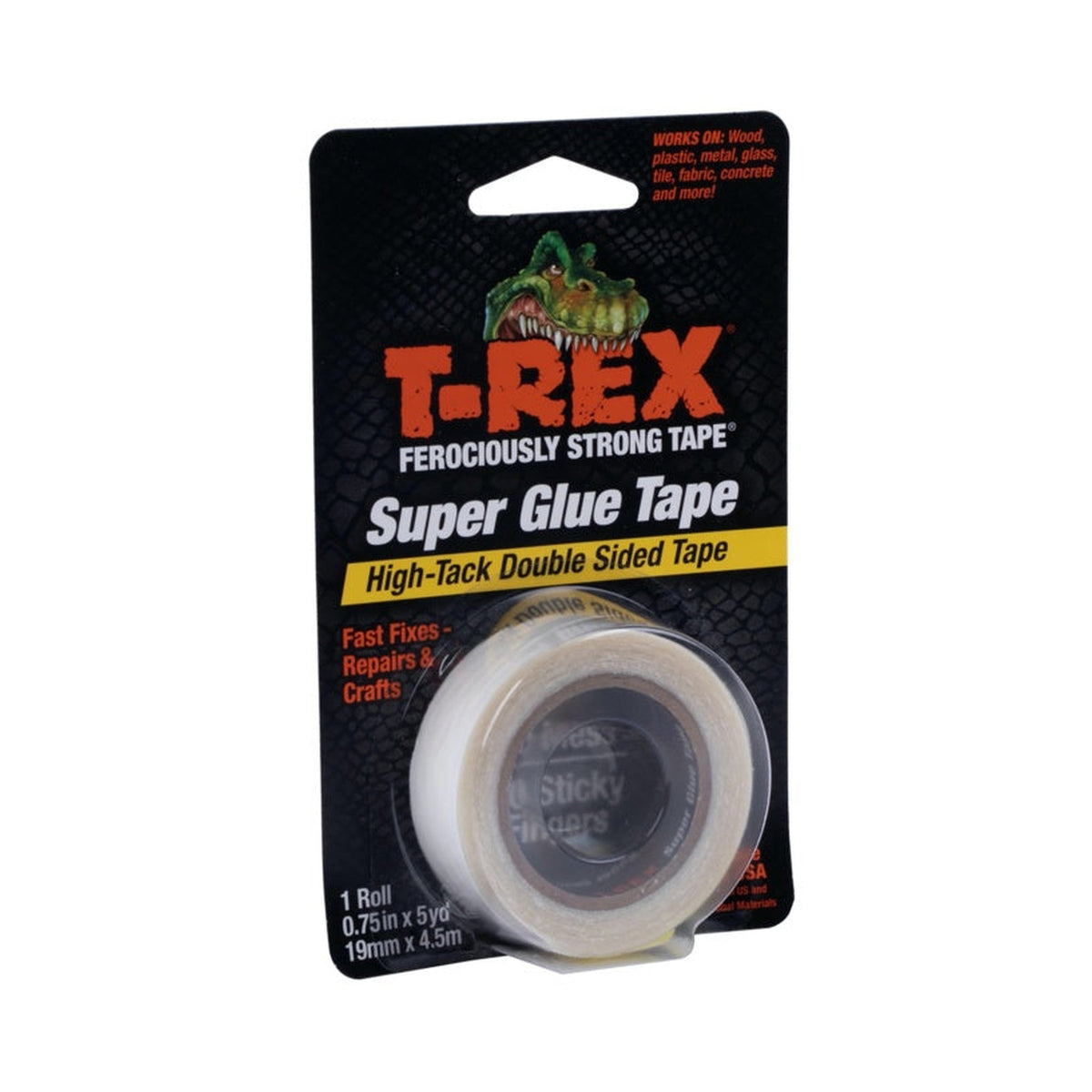 T-Rex Super Glue Clear Tape, 4.5m x 19mm
