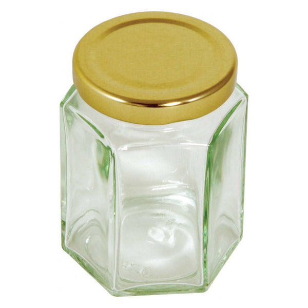 Tala 190ml hexagonal glass preserving jar with screw top lid