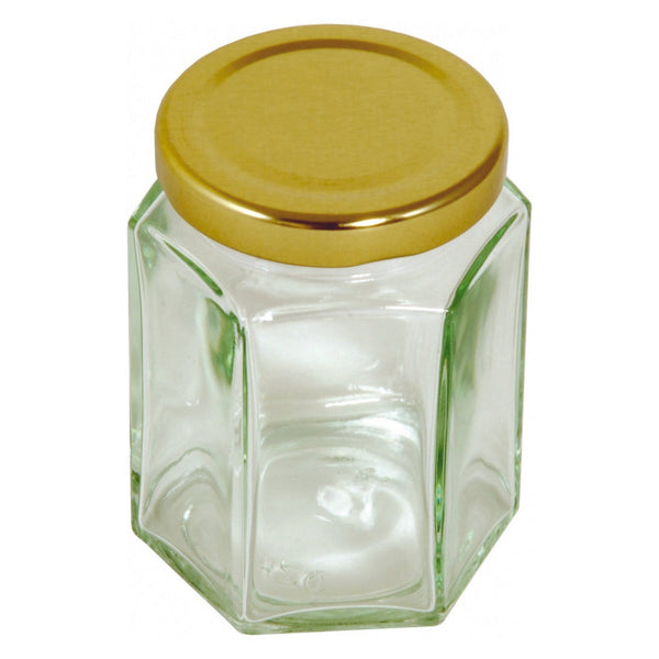 Tala 70ml hexagonal preserving jar with gold lid
