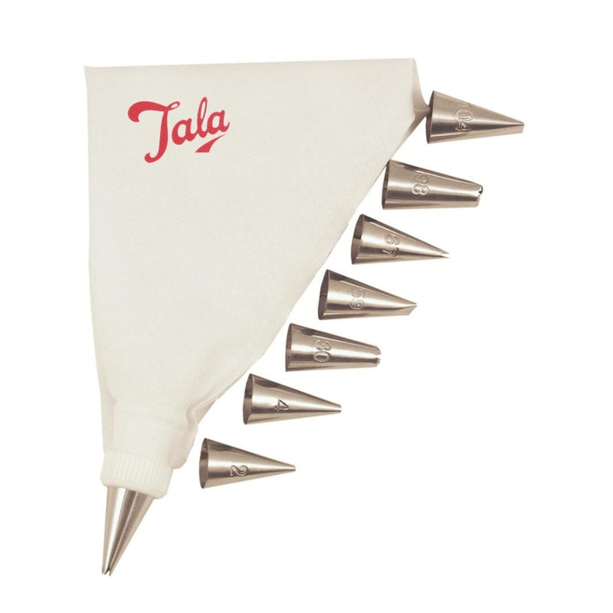 Tala icing bag set with 8 stainless steel nozzles, view 2