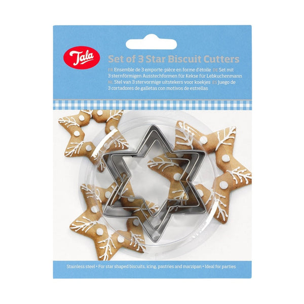 Tala plain star cutters set of 3