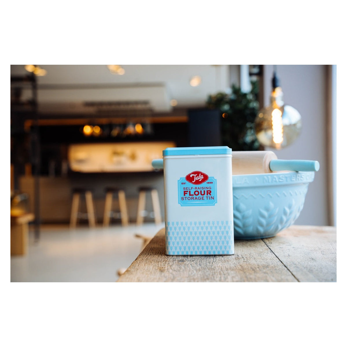 Tala Originals self raising flour storage tin with hinged lid, view 2