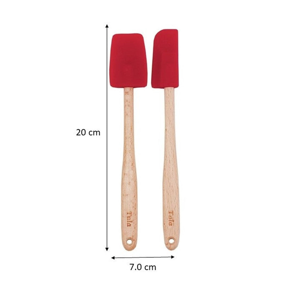 Tala silicone spatulas with wooden handles set of 2, view 3