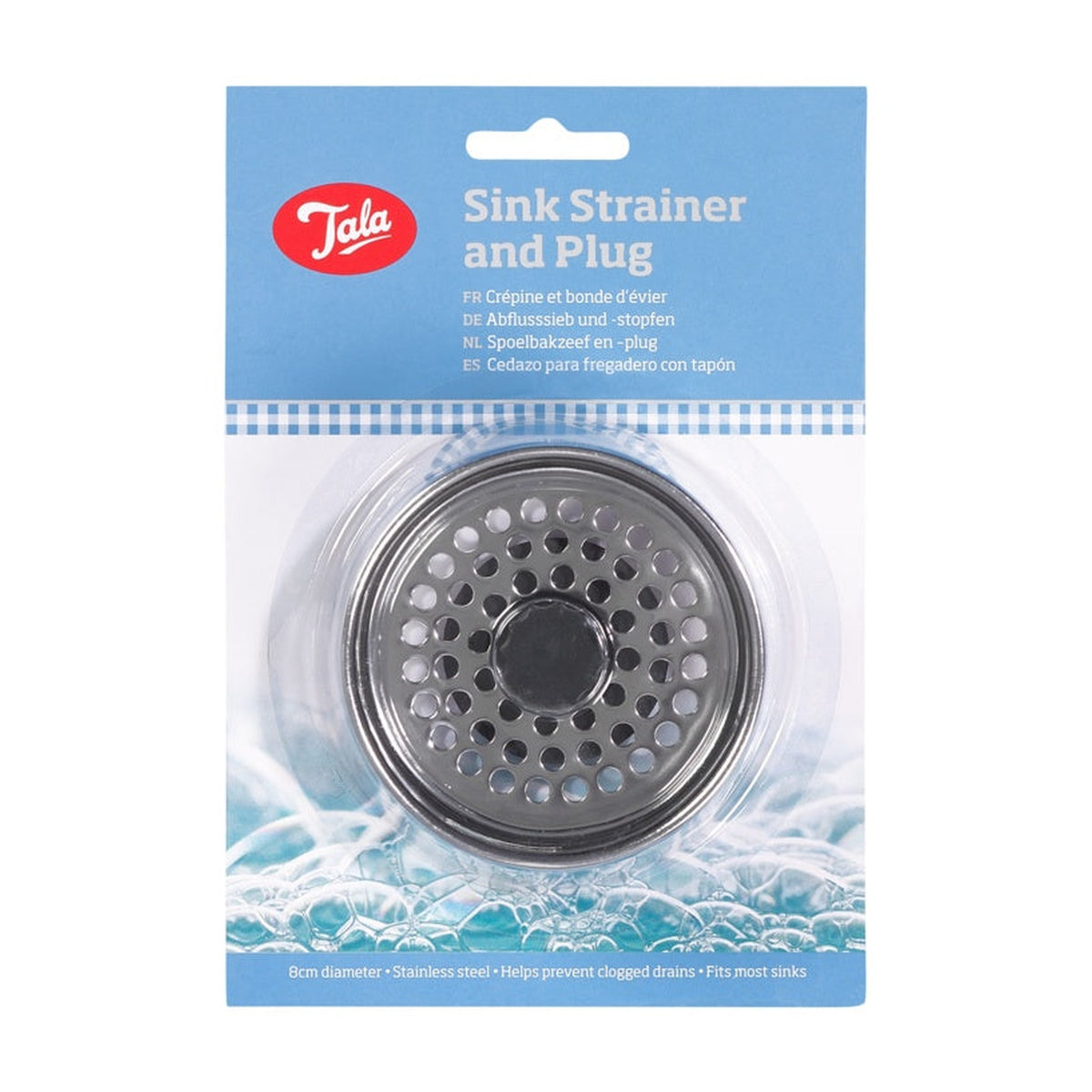 Tala 8cm sink strainer and plug