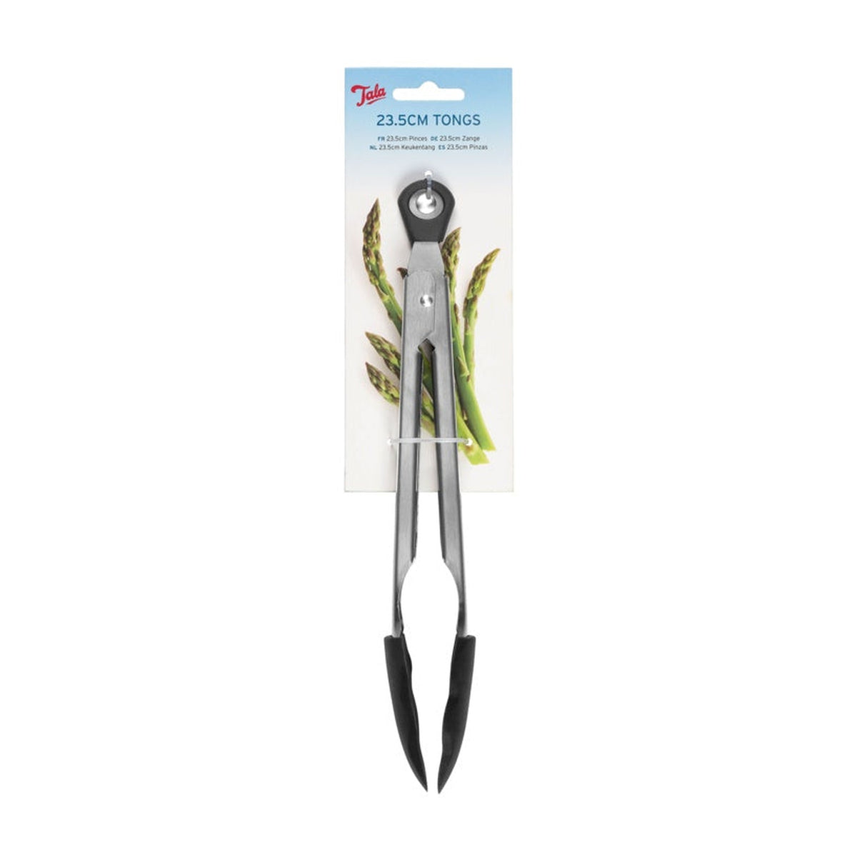 Tala 23cm stainless steel tongs with silicone heads