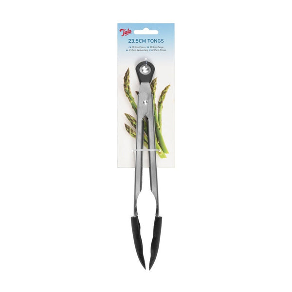 Tala 23cm stainless steel tongs with silicone heads
