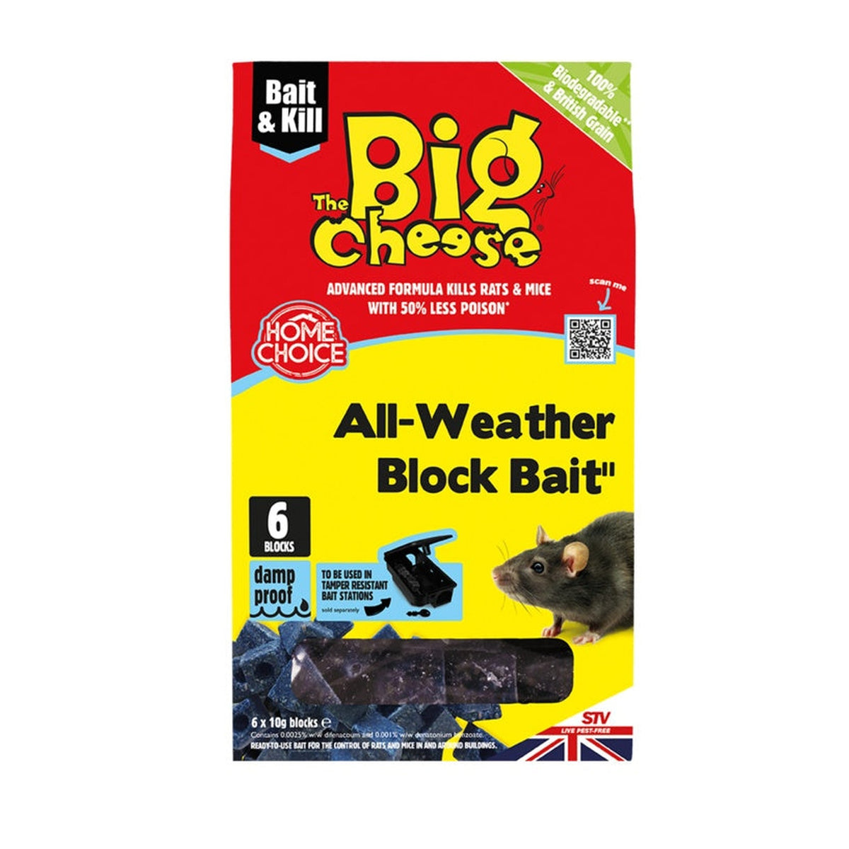 The Big Cheese all weather block bait 6 x 10g