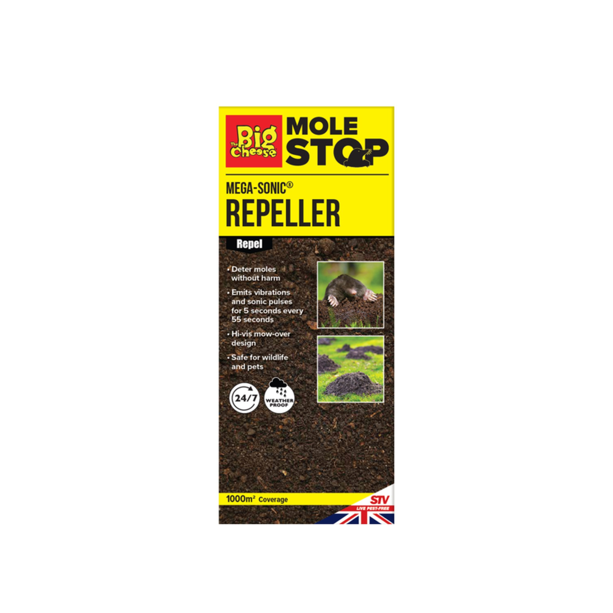 The Big Cheese Mega Sonic mole repeller