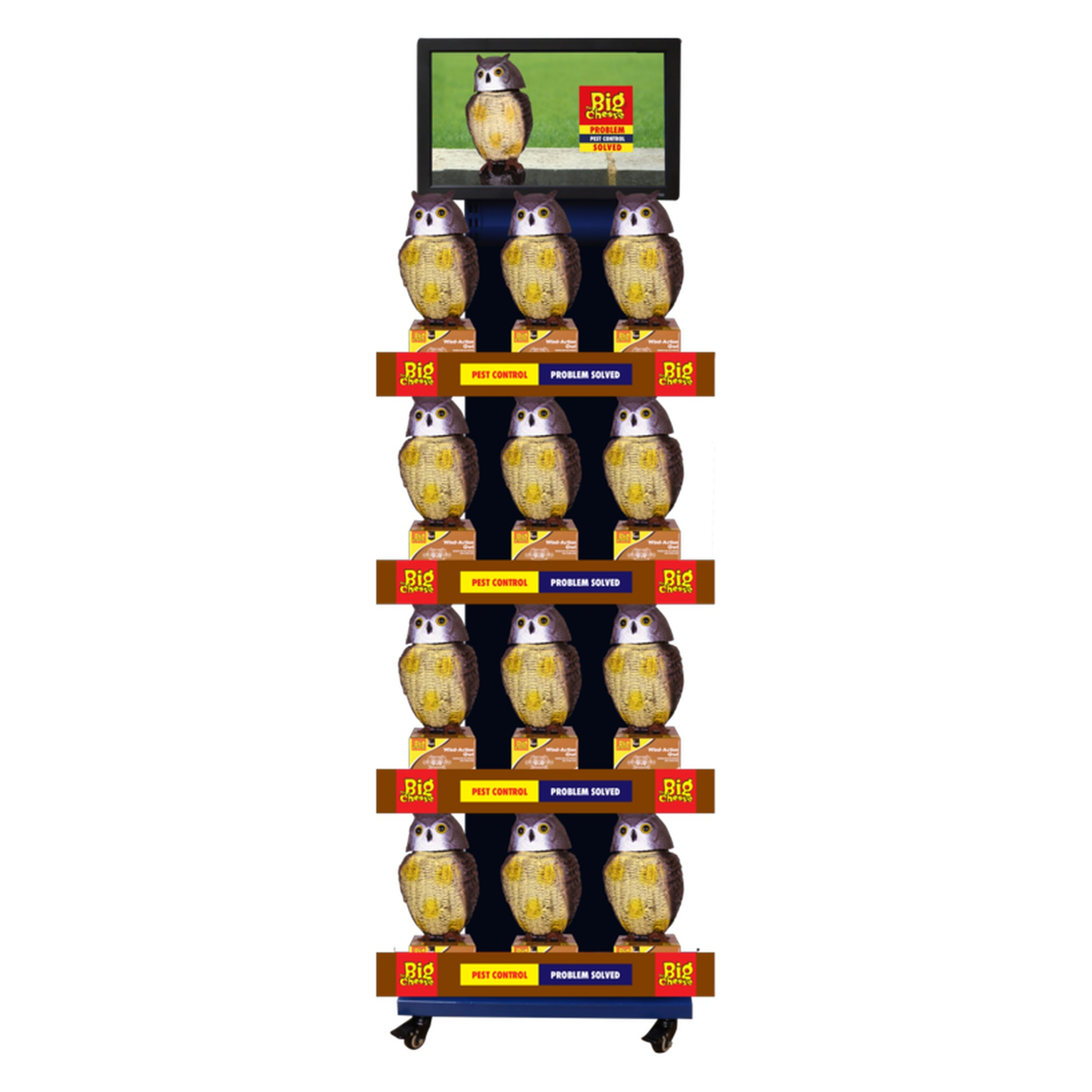 The Big Cheese wind action owl bird repeller