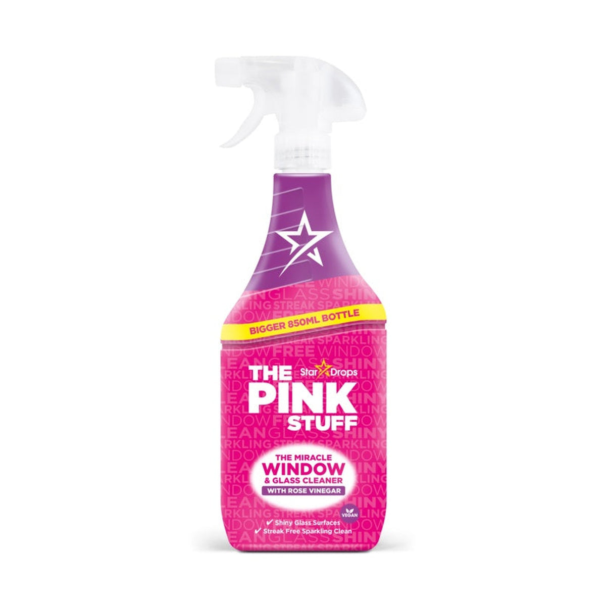 The Pink Stuff Window Rose Vinegar trigger spray 850ml