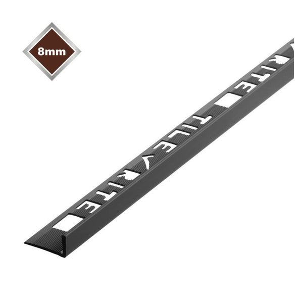 Tile Rite black 8mm L profile PVC tile trim