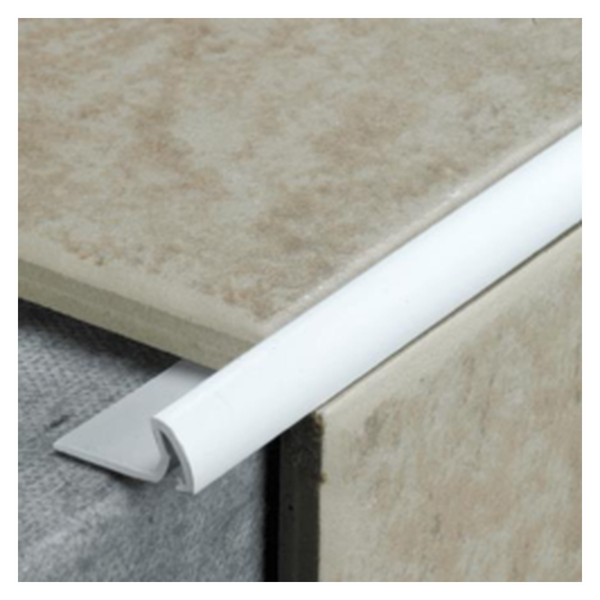 Tile Rite extra deep white round edge tile trim 12mm x 2.4m