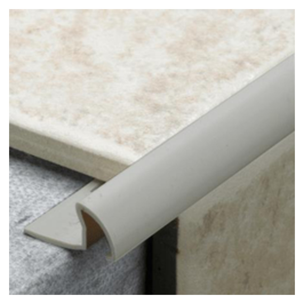 Tile Rite grey 9.5mm round edge PVC tile trim