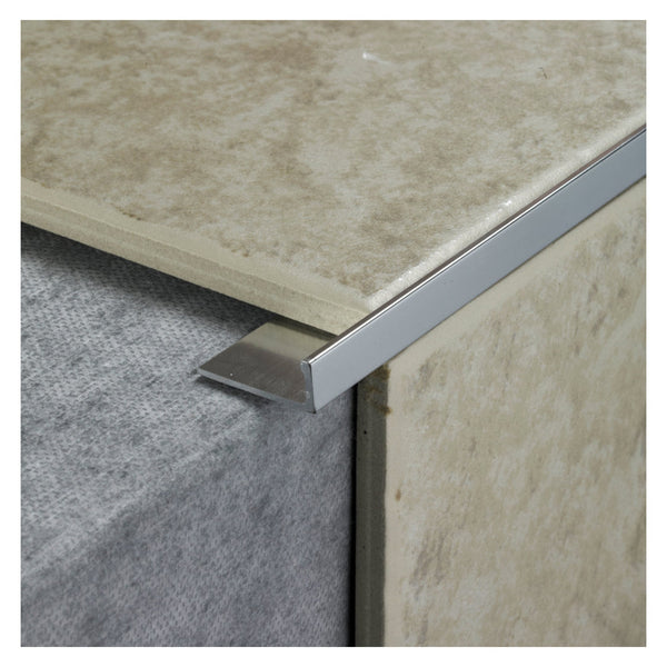 Tile Rite silver 10mm L shape tile trim 2.4m