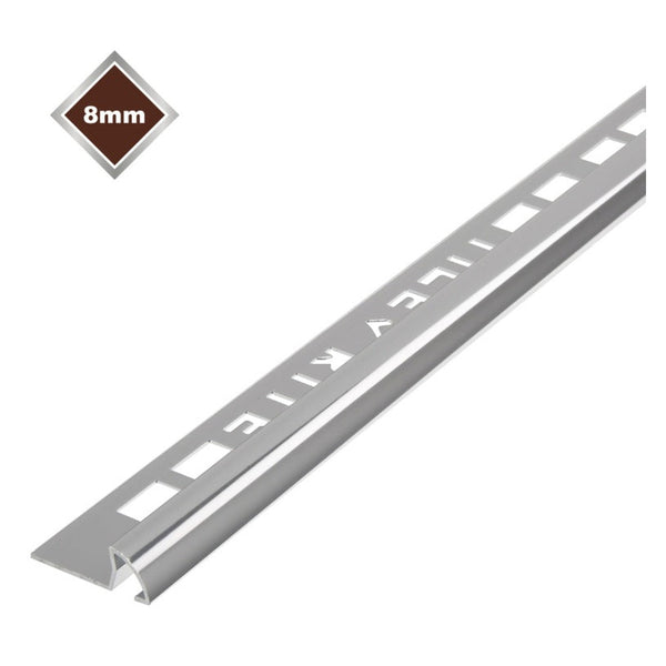 Tile Rite silver metal tile edging 8mm