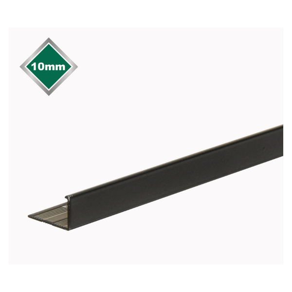 Tile Rite smooth black L shape aluminium tile edge 10mm