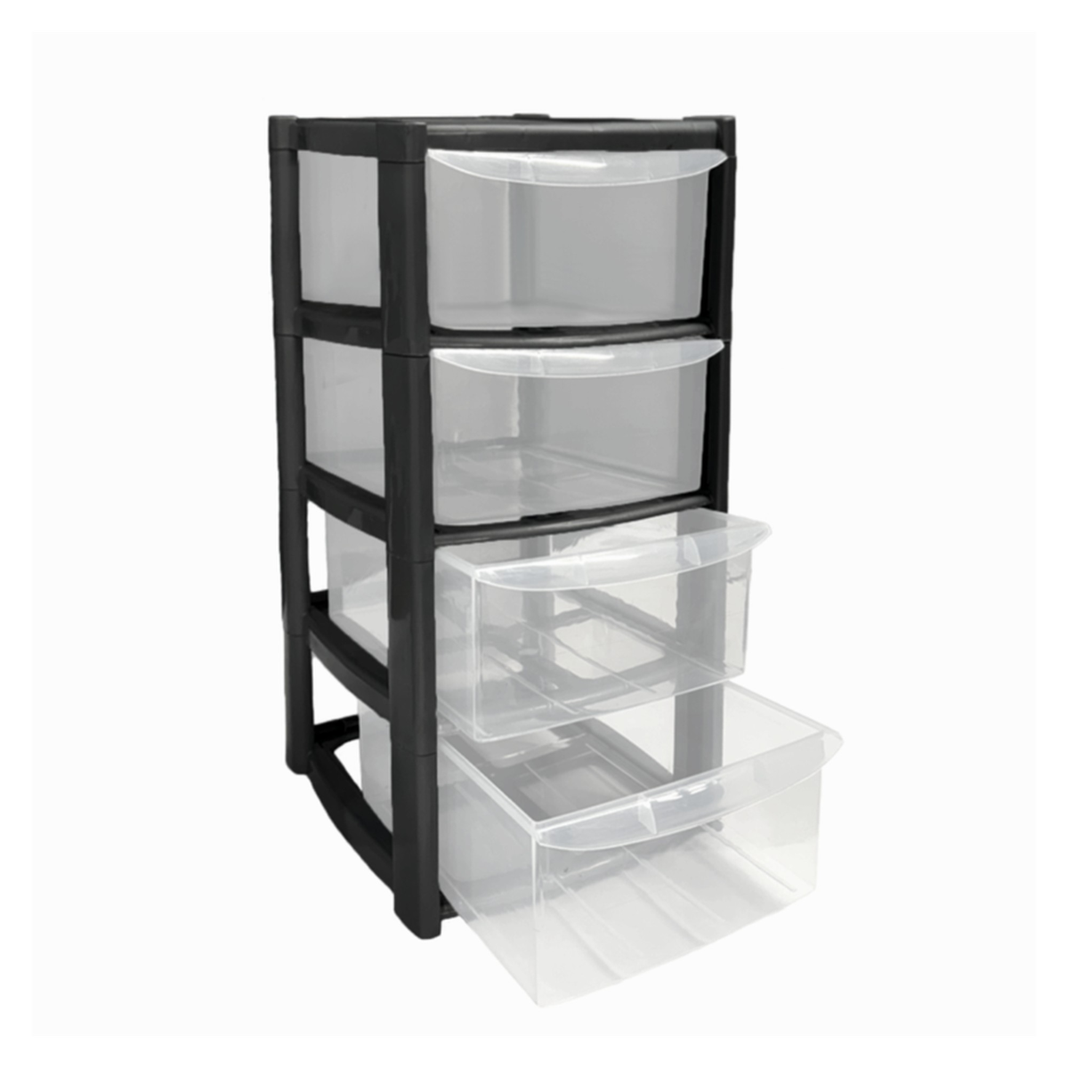 TML large black 4 drawer tower