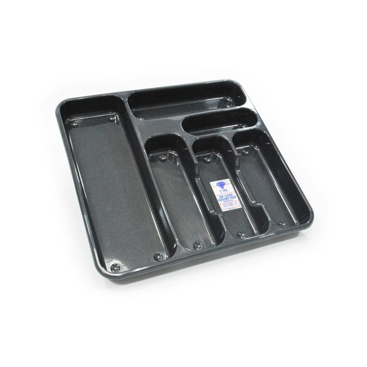 TML large graphite cutlery tray with seven compartments