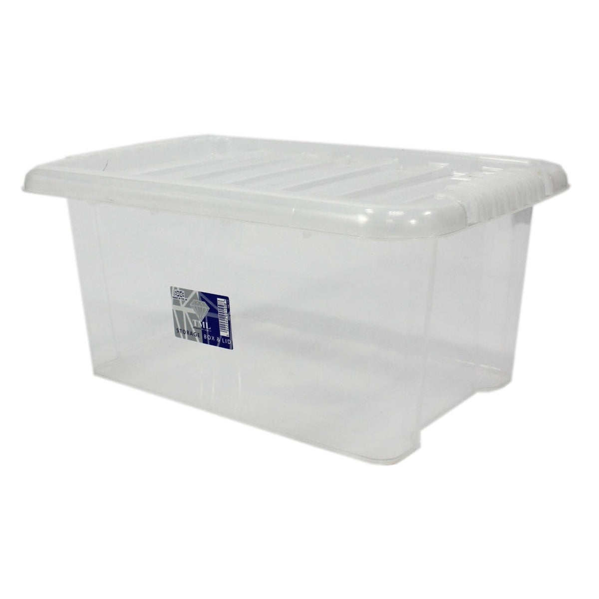TML 14L clear storage box with clip on lid