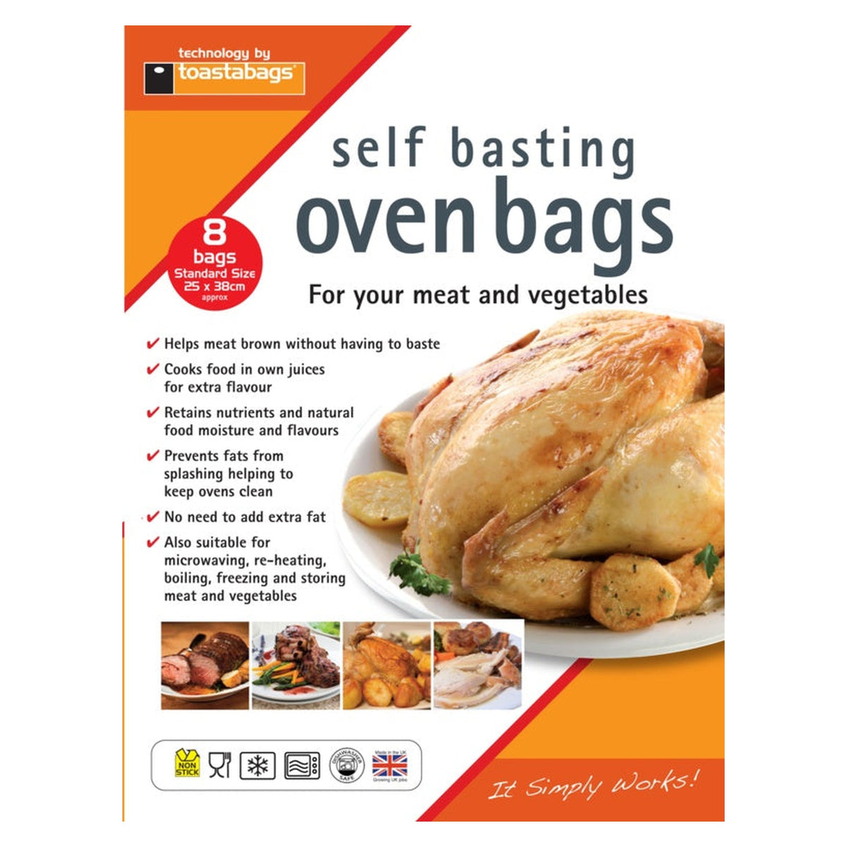 Pack of 8 Toastabags oven roasting bags
