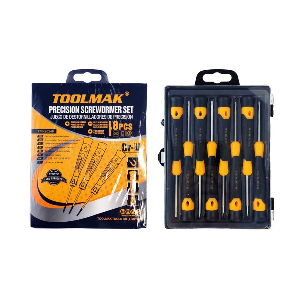 Toolmak 8 piece precision screwdriver set