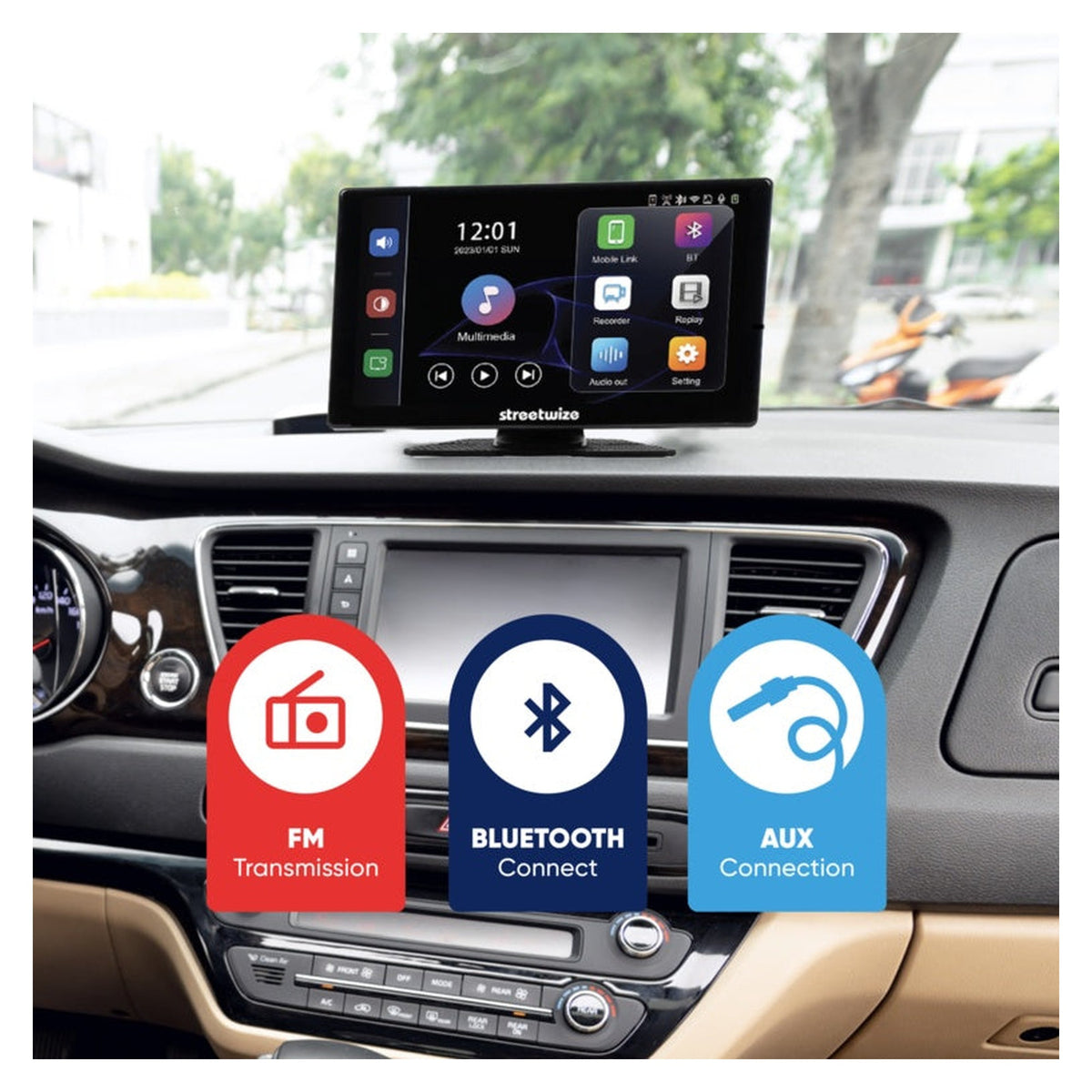 Touchscreen Car Display with Rear Camera - 9", view 5