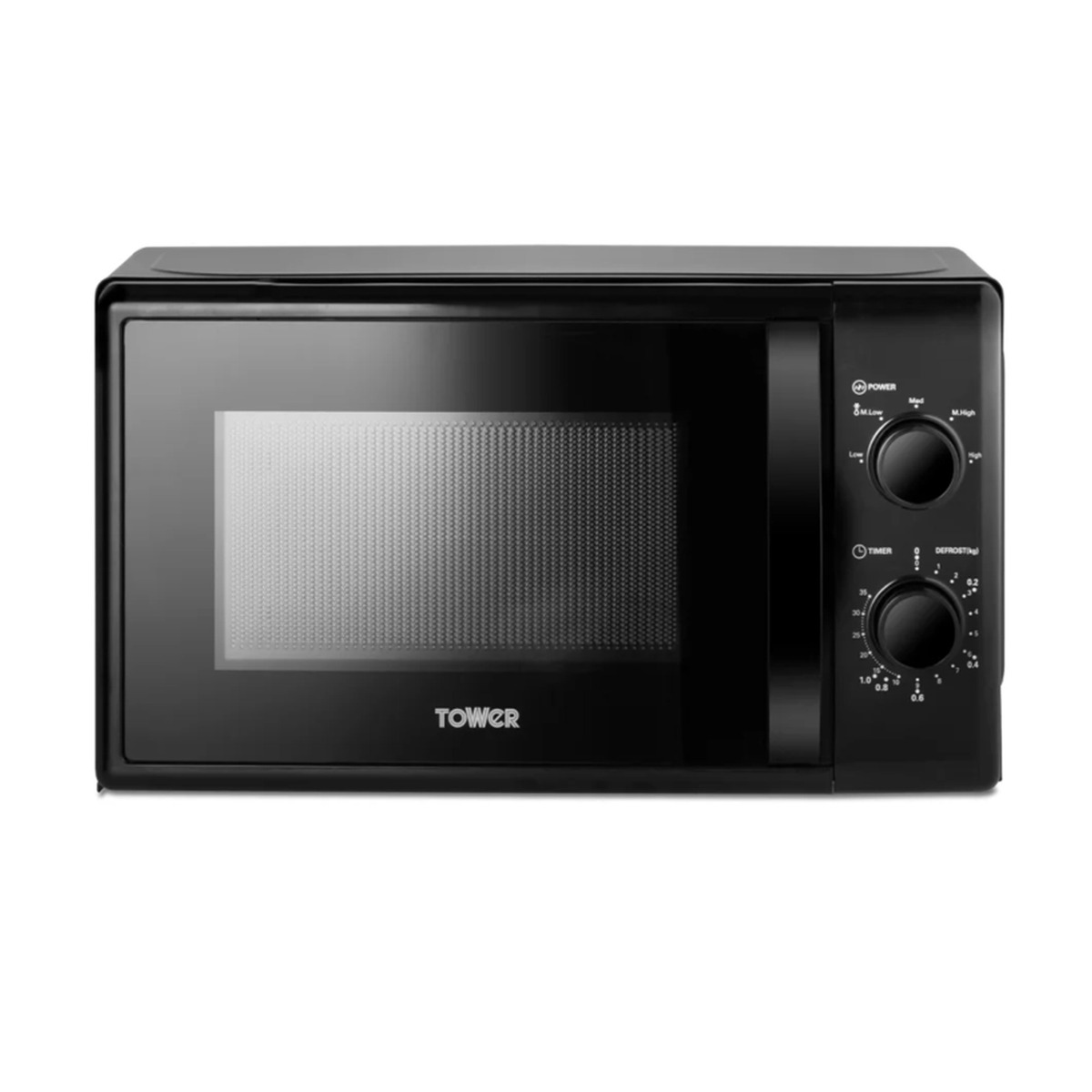 Tower 20L 700W black manual microwave