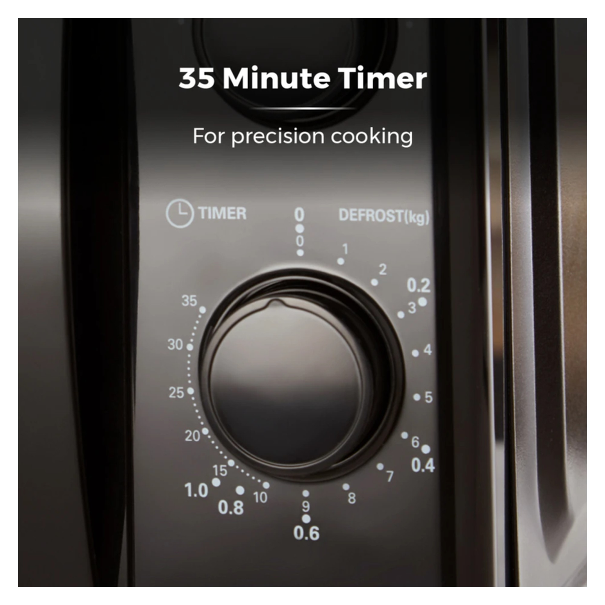 Tower 20L 700W black manual microwave, view 5