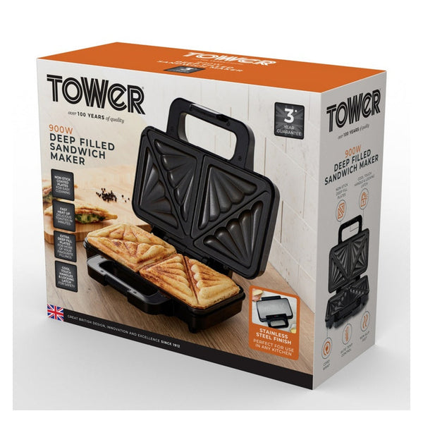 Tower 900W deep fill sandwich maker