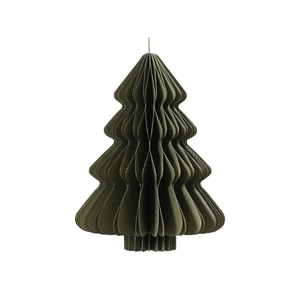 Tree Paper Green - H15cm