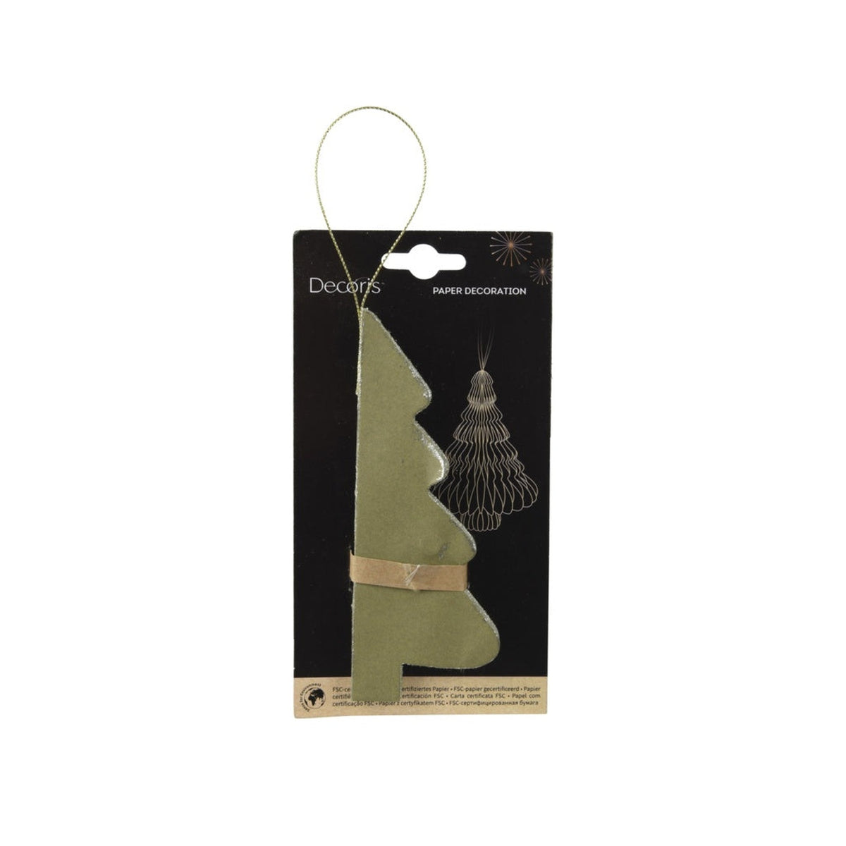 Tree Paper Green - H15cm, view 2