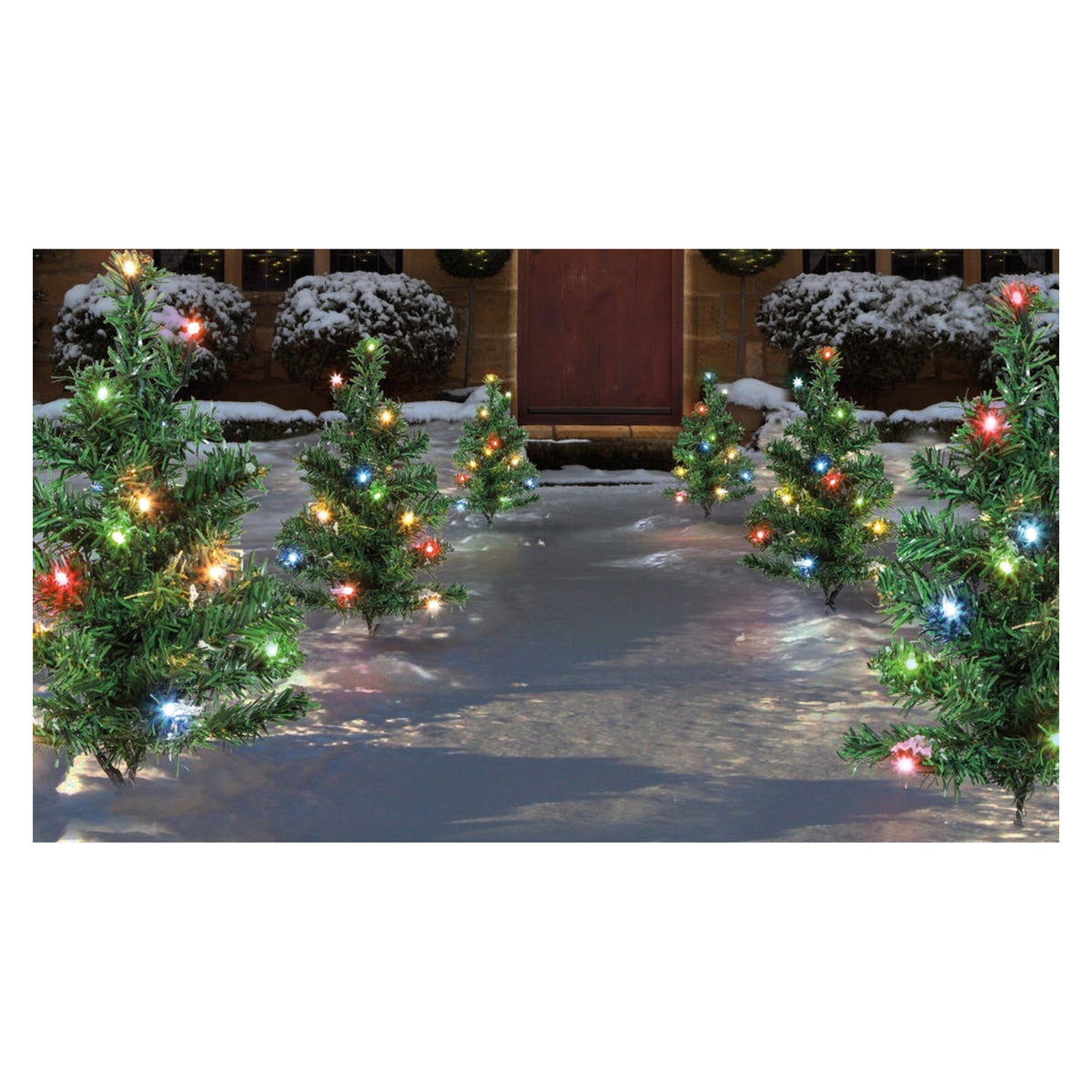 Tree Path Lights 40cm 6 Piece - 15 Multi Coloured LEDs