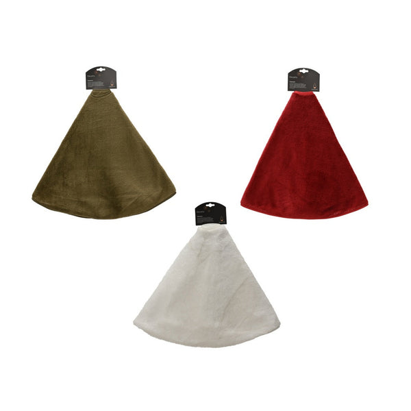 Tree Skirt Polyester Assorted - 50cm