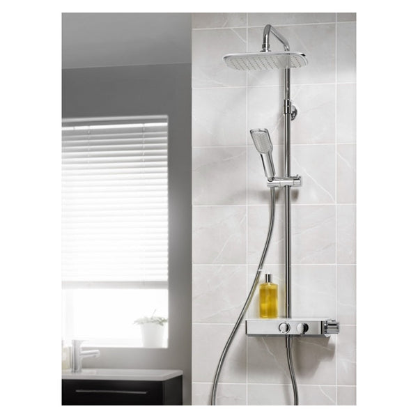 Triton push button thermostatic mixer shower in chrome