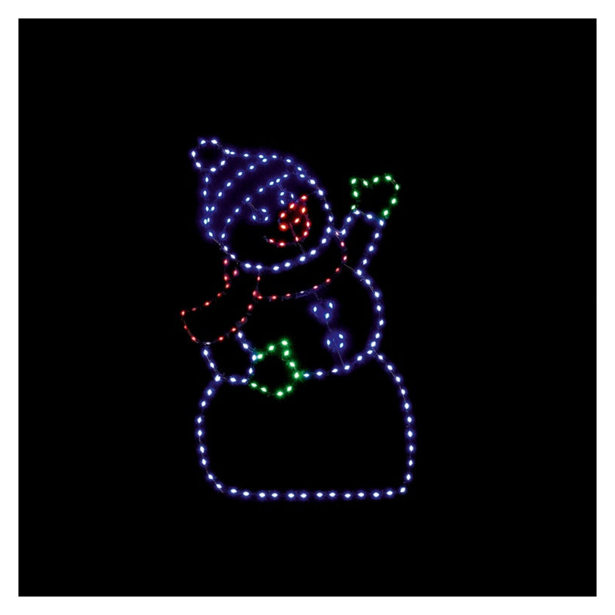 Twinkling FlexiBrights Snowman 187 LEDs - 60 x 38