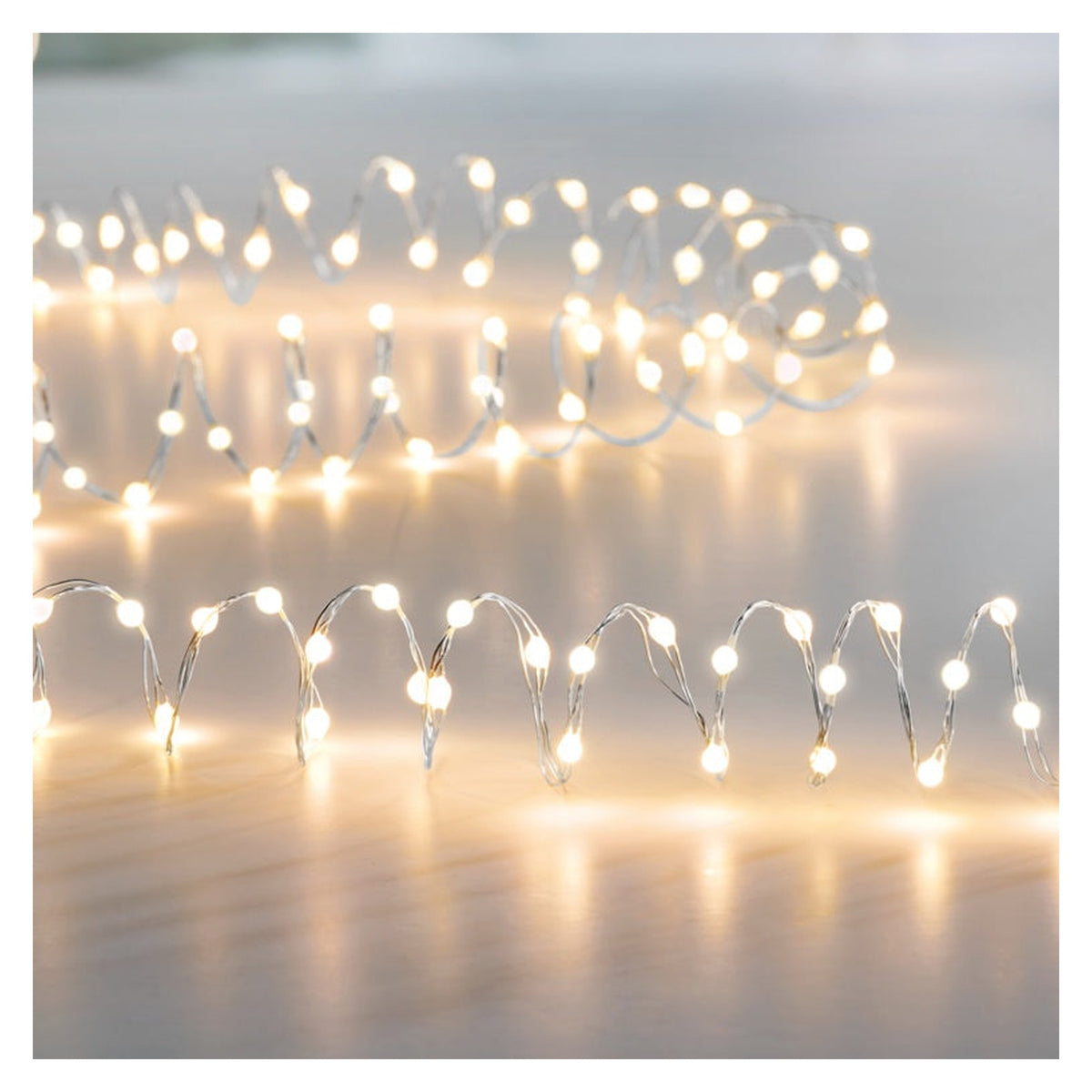 Ultrabright Silver Wire 100 LEDs - Warm White