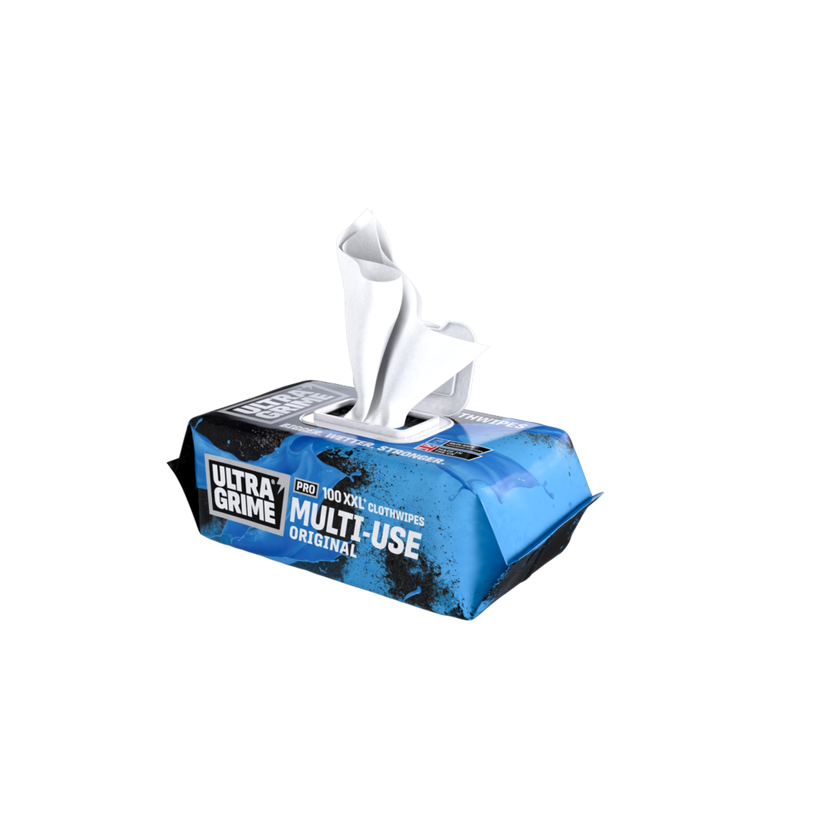 Ultragrime Pro multi-use XXL cloth wipes 100 pack, view 2