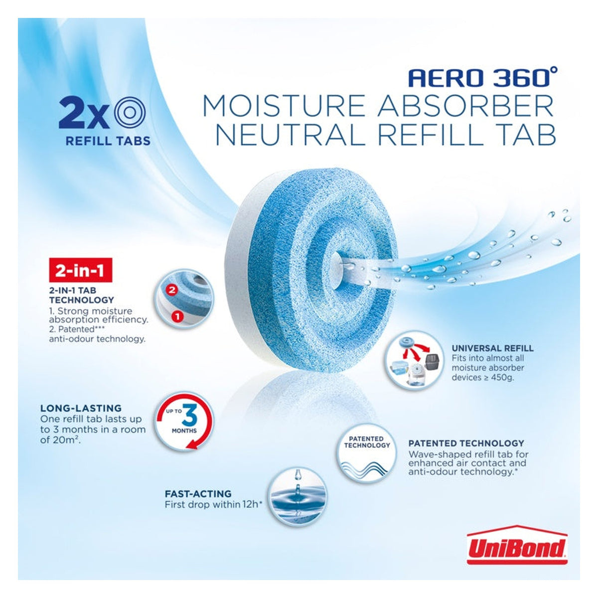 UniBond Aero 360 neutral moisture absorber refill, view 5