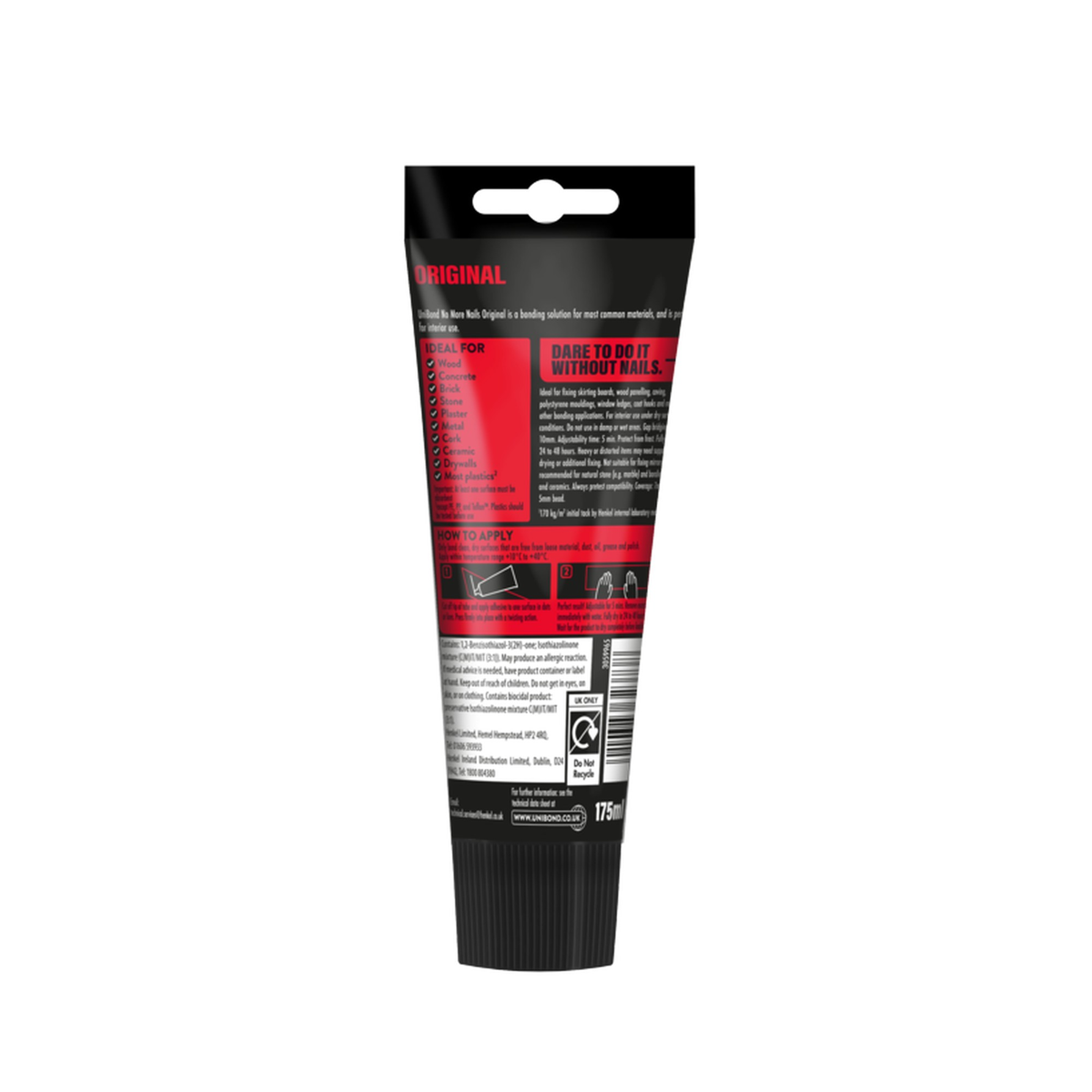 UniBond No More Nails Original grab adhesive tube, view 2