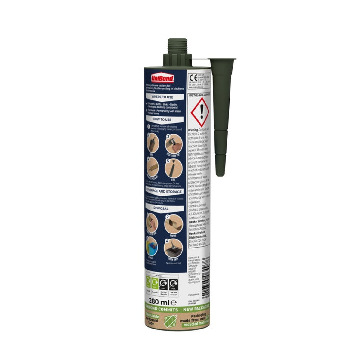UniBond sanitary anti-mould silicone 280ml translucent, view 2